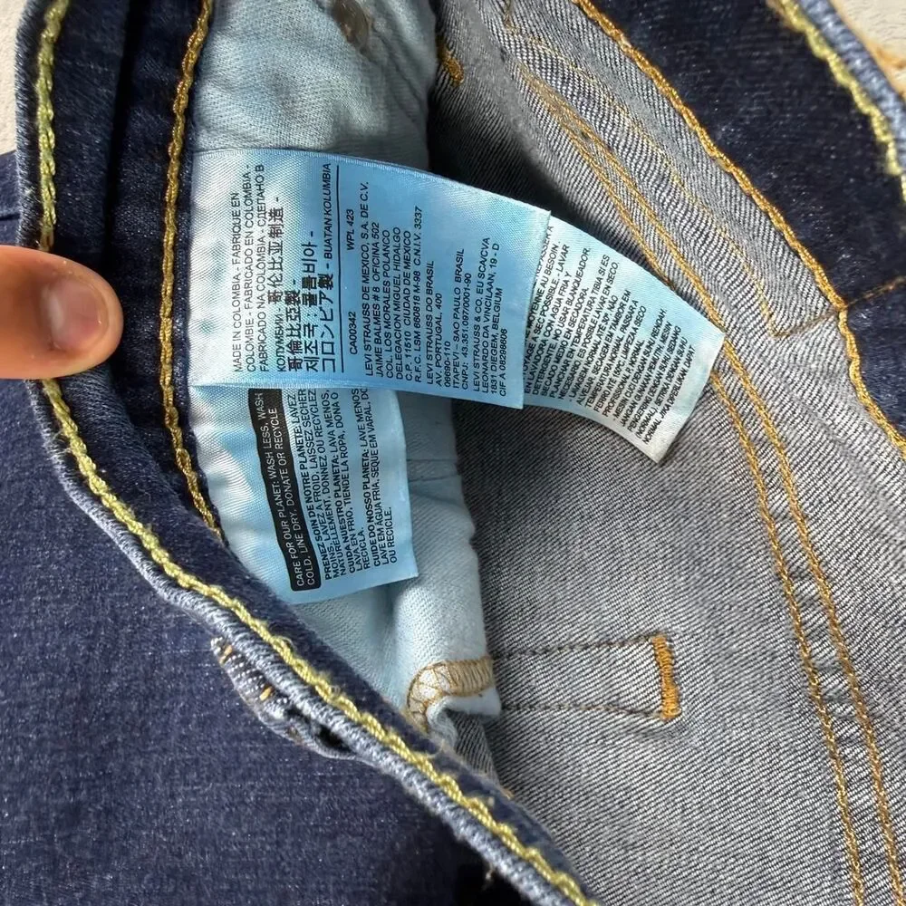 Levi-s Men's Navy and Blue Jeans